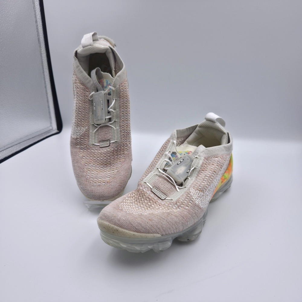 Nike Air Vapormax 2020 Flyknit Size 6Y Light Bone Team Orange CJ4069-005